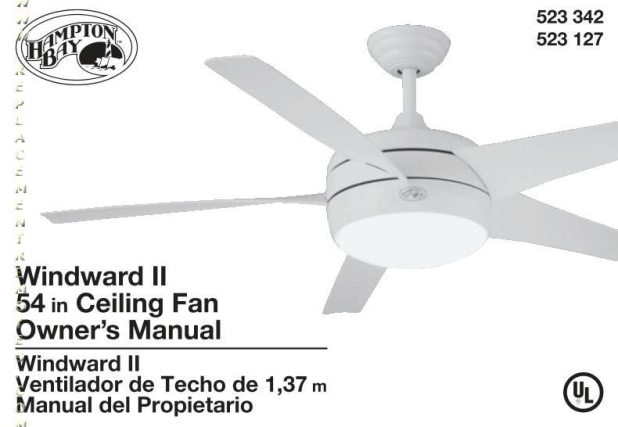 Ceiling Fan Replacement Remote Model 99110 User Manual